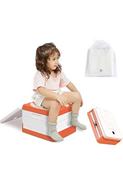 Aputue Foldable Potty, Ultra-Compact Travel Toilet with Non-Slip Feet, 3-in-1...
