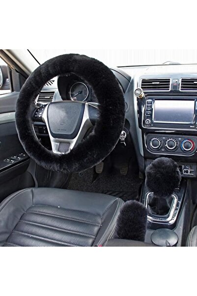 JOYZZZ Car Steering Wheel Cover, Elastic Soft Fluffy Plush Material Fits 14.5...