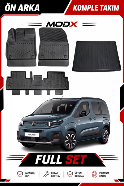MODxAUTO Citroen Berlingo 2026 Model 5D Havuzlu Paspas + 3D Bagaj Havuzu PREM...