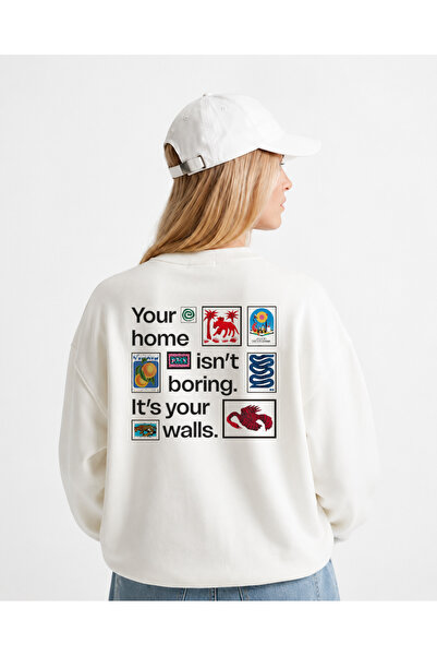 Grafftee Clothing Artistic Design Printed Sweatshirt Oversize Fit 100% Cotton...