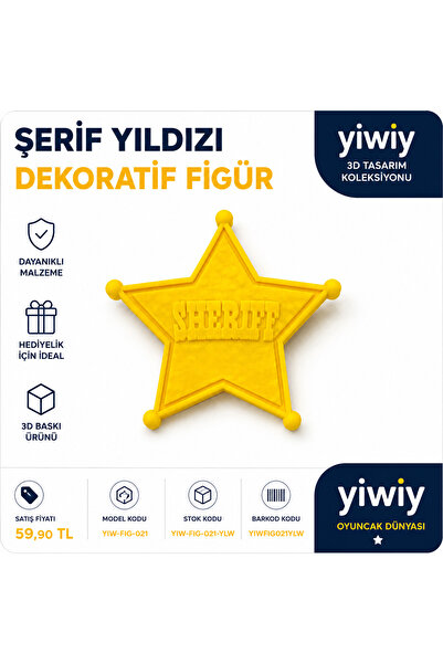 Şerif Yıldızı Dekoratif Figür