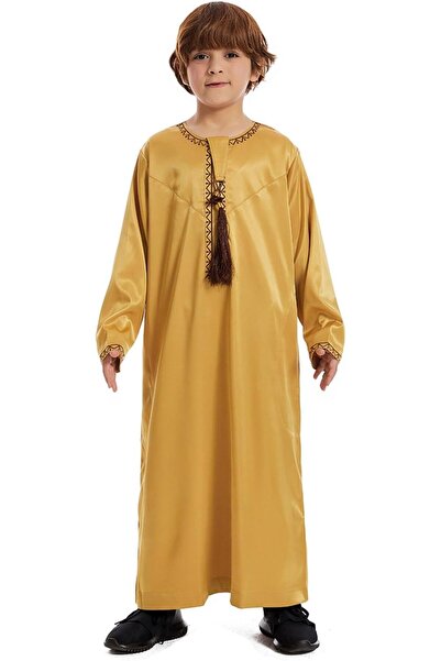 Generic Boys Coat & Jacket Product Category Arabic Thobe Muslim Thobe Long Sl...