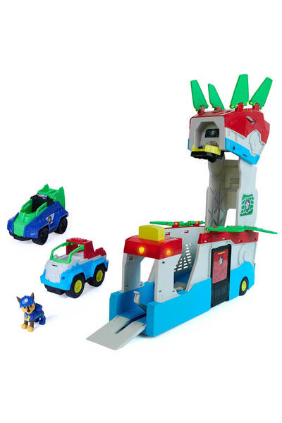 PAW PATROL 2in1 Sesli ve Işıklı The Dino Movie Mobil Dino Karargahı Oyun Seti