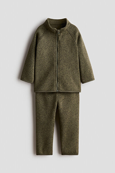 H&M İçi Yumuşak Tüylü 2 Parçalı Triko Set