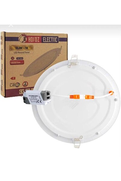 AKTEZ-EL 2 Adet Horoz Slim 18 Sarı Işık Spot Sıvaaltı Gömme Led 2700 K Panel Led