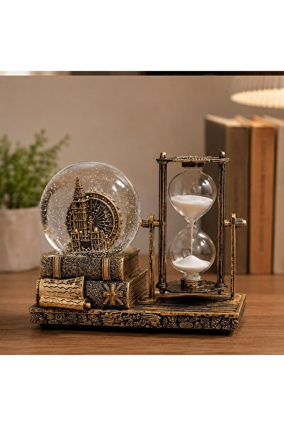 hediyesahibi Kişiye Özel Dekoratif Big Ben Saat Kulesi Temalı Kar Küresi ve K...