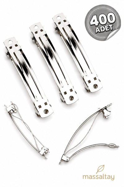 Massaltay Automatic Hair Clip 6 cm – Decorative Blank Metal Hair Clip Handcra...