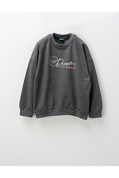 MiniKids Bluza Dream, gaseste-ti fericirea, gri