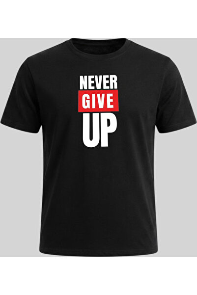 Nazlyna Black 100% Cotton Motivational Typography Printed Unisex T-Shirt - Ne...