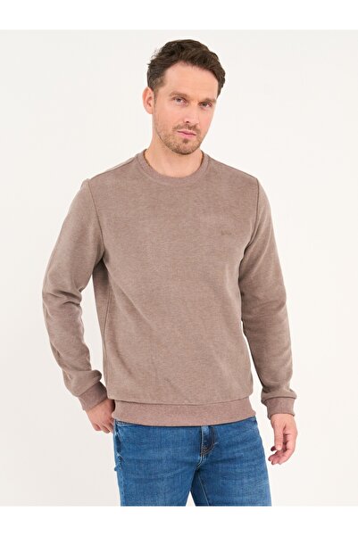 Lee Cooper - Pulover barbat de culoare uniforma cu detalii logo