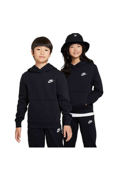 Nike K NSW CLUB FLC HDY LBR FD3000-010 Μαύρο