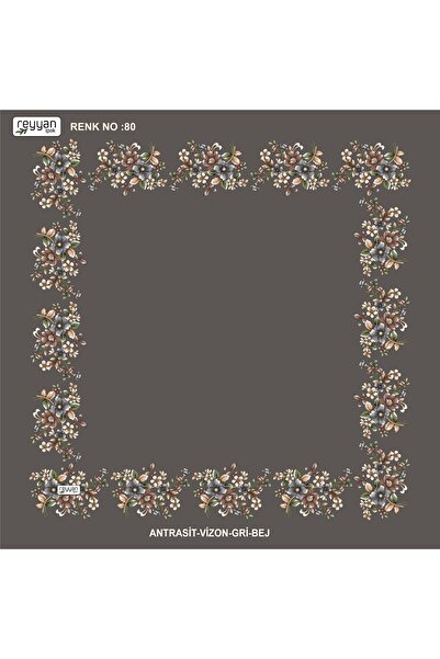 REYYAN Covoraș plat cu flori, în pungă, pentru broderie, stil Yemeni, 90x90 c...