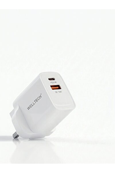 WELLTECHINTERNATIONAL WELLTECH GaN50 C-IPH 38W Fast Power Adapter with PD & Q...