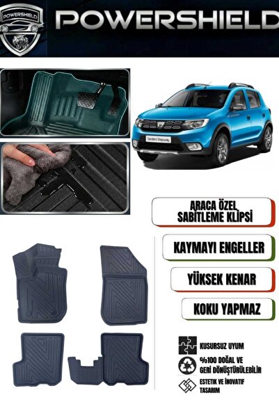 Dacia Sandero 2013_2020 Arası Uyumlu Araca Özel Premium 5D Havuzlu Oto Paspas Takımı