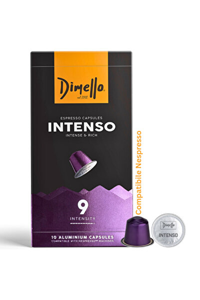 DİMELLO Cafea, DIMELLO, Capsule Intenso, Prăjire închisă, 10 bucăți