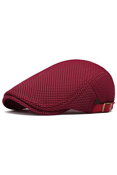 STARSTAR Openwork mesh beret orange breathable lightweight unisex adjustable.
