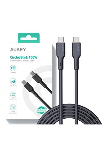 AUKEY power and data cable, USB Type-C (T) to USB Type-C (T), 1.8m, 480 Mbps,...