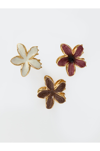 LC Waikiki Set de 3 clame de păr florale pentru femei
