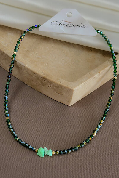 Dore Collection مجموعة الصيف: قلادة نسائية مصنوعة يدويًا بتصميم خاص وخرز ملون