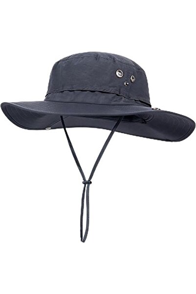 STARSTAR Fisherman hat dark grey 62-68cm breathable nylon UV foldable.