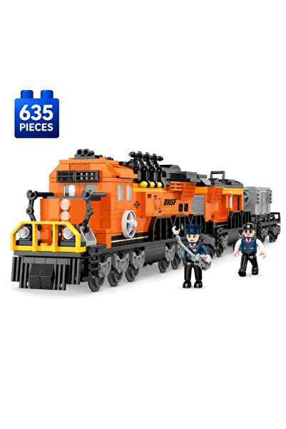 Minibric Construction Set with Block-Type Parts Built 635 Pieces Cargo Train,...