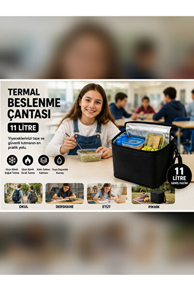Vip Home Concept Market Ürünleri 11 Liter Thermal Lunch Bag Thermal Insulated...