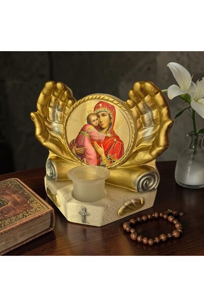 OEM Candelă ceramică Maica Domnului CDL0203-MDG aurie