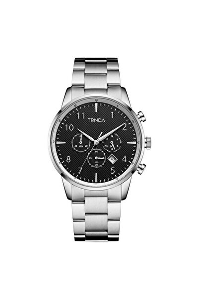 TRNDA Men's Stainless Steel Watch, Charcoal Black Dial | Trnda43mm