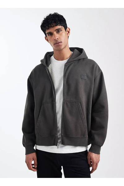 Vans VN000T78EMV1 Premium Full Zip Hoodi Siyah Erkek Sweatshirt