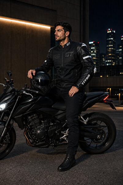 yyk Forte Gt Titan Hörgüçlü Leather Protected Jacket Motorcycle Coat
