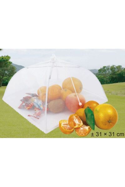 BAMI NETWORK Plasa protectie alimente pliabila alba 31x31x31cm picnic