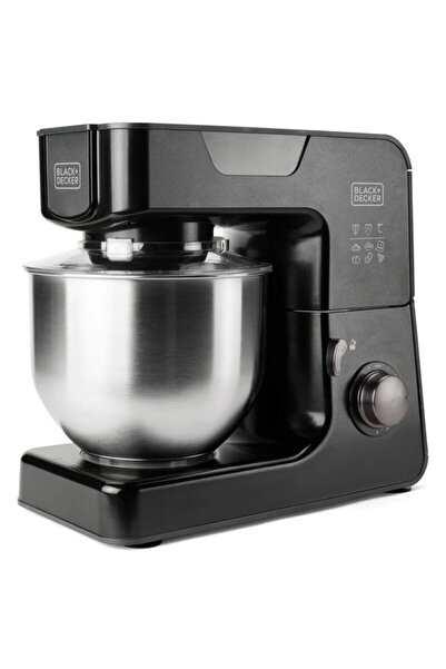 Black&Decker Mixer planetar cu bol inox 1000 W, 8 viteze, funcție Turbo, Negr...