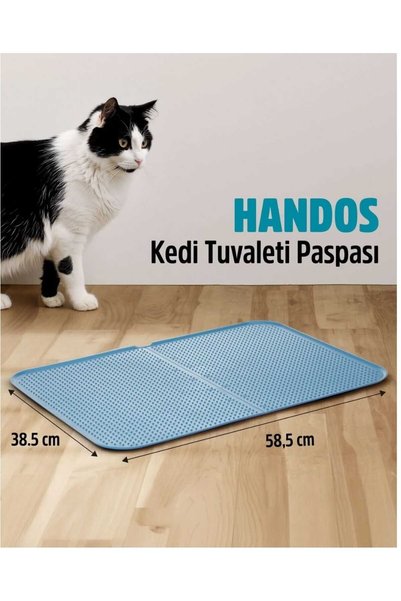 BiDünya Silikon Kum Ve Mama Matı Havuzlu Yıkanabilir Kedi Tuvaleti Önü , Kedi...