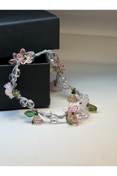 Gioriz Atelier Rose Bloom | El Yapımı Çan Çiçeği ve Kristal Detaylı Ayarlanab...