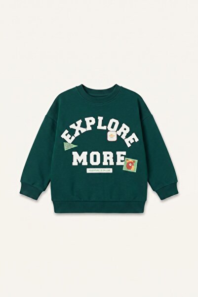 DeFacto Oversize Printed Sweatshirt with Arma Detail for Baby Boy I0317A526Au
