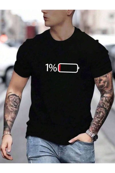 21JNRY Men's Number Print Round Neck Casual Short Sleeve T-Shirt