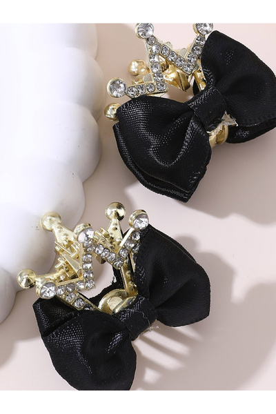 Take Two By Styli Set of 2 - Crown Bow Hair Clips