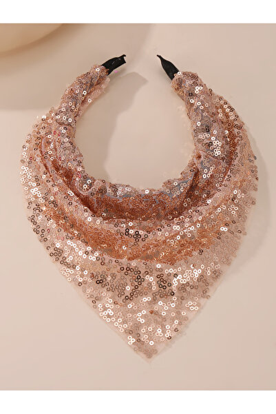 Take Two By Styli Girls brown Sequin Headband