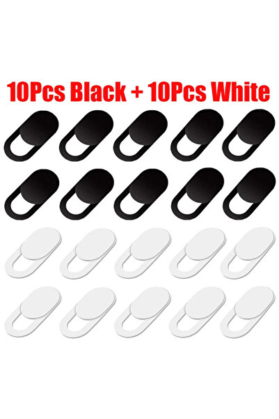 Choice6 Black and White 1-20PCS Universal Ultra Thin Laptop Camera Cover Slid...