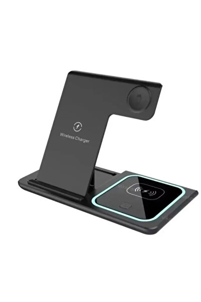 Choice Black 3 In 1 Foldable Charging Station Fast Wireless Charger Stand 30W...