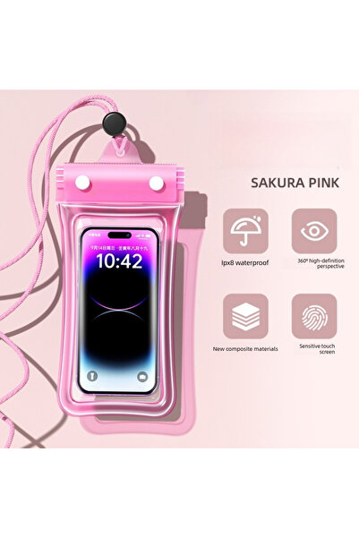 choice2 TPU Case & Strap pink Three Fold Inflatable Airbag Waterproof Phone P...