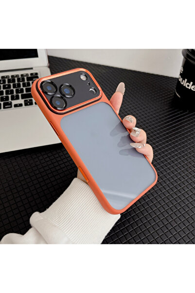 Choice48 iPhone17 Pro Max Orange Luxury Solid Color Matte Border Translucent ...