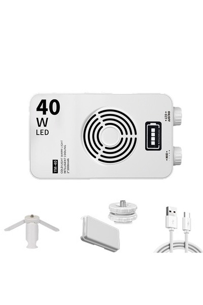 Choice1 White 40W RGB LED Camera Light 4400mAh Battery CRI/TLCI 90+ Pocket Ph...