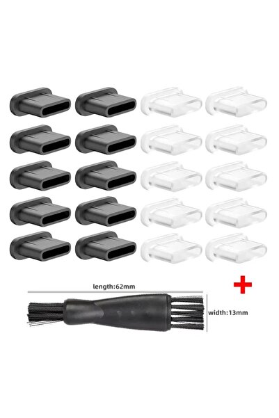 Choice5 Mixed-21X Silicone Type-C Anti-Dust Port Plug & Protector with Cleani...