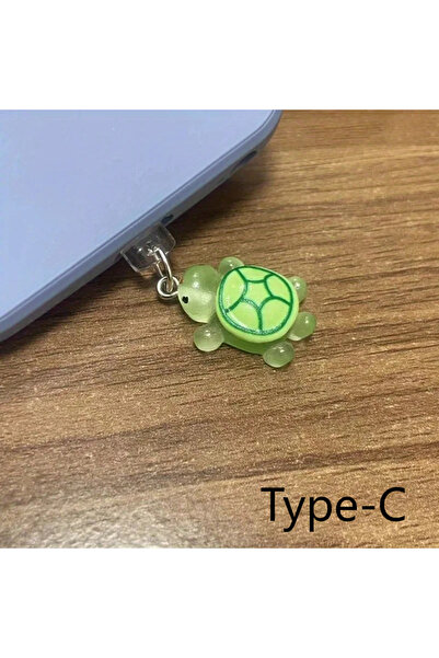 Choice Type-C 1Pcs 1Pcs Green turtle phone dust plug accessory decoration han...