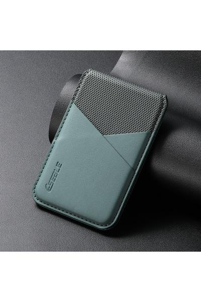 Choice1 Dark Green Luxury Leather Cellphone For Magsafe Magnetic Card Holder ...