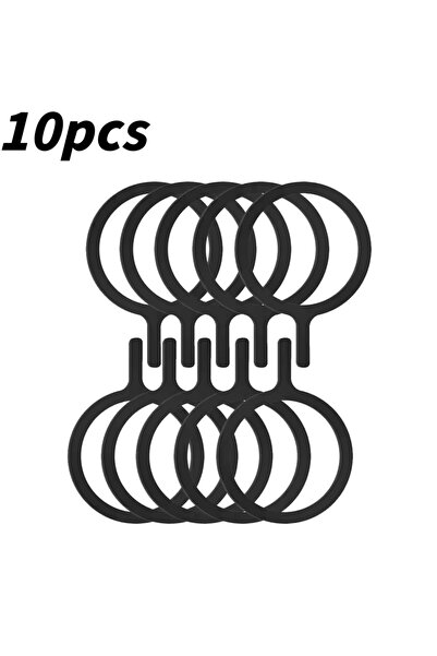 Choice6 Black 10pcs Universal Magnet Sticker Magnetic Adapter Ring Suitable f...