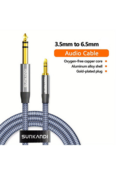 choice2 Other 0.6m gray SUNKANDI 1/8 to 1/4 Audio Cable, 3.5mm TRS to 6.35mm ...