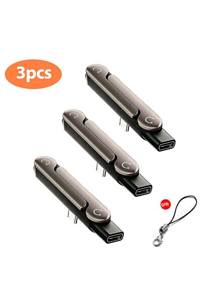 Choice6 Black-3pcs 1/2/3PCS Type C Phone Charging Bracket Adapter 240W Fast C...