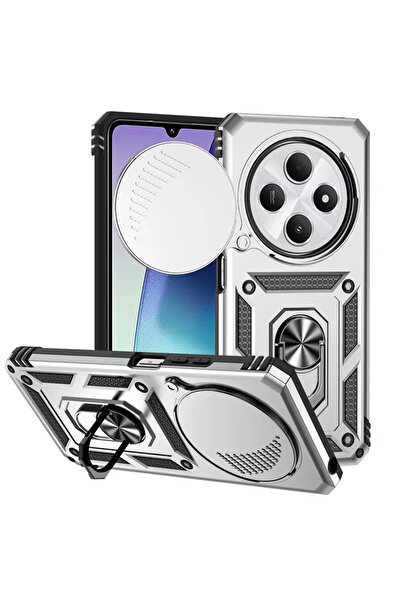 Choice Redmi 14C Silvery For Redmi 14C 4G Case Armor Shockproof Slide Lens Co...